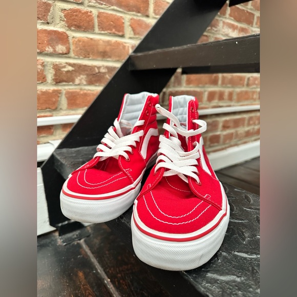 Vans Sk8-Hi Red Shoes - Picture 2 of 4